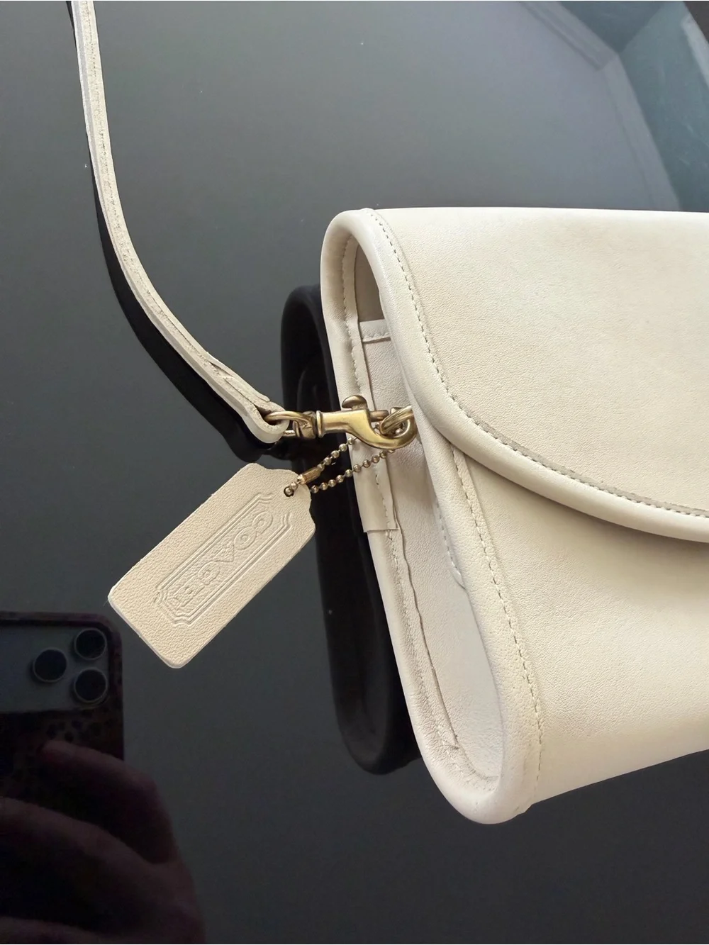 Coach Cream Leather Crossbody Bag